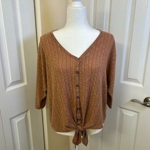 GREEN ENVELOPE Brown Sweater
